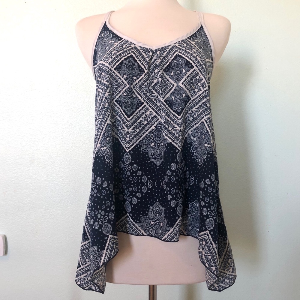 Blue Printed Pattern Tank